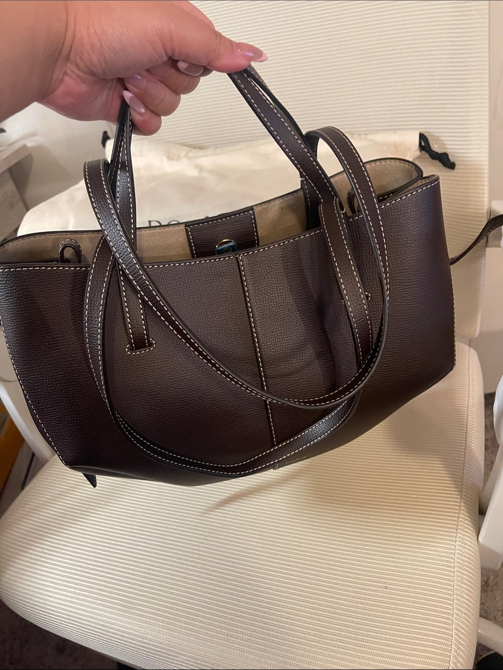 AUTHENTIC POLENE Cyme Mini EDITION TEXTURED EBONY BRAND NEW WITH BOX & DUSTBAG - Picture 4 of 7